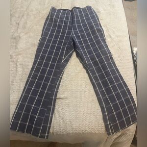 Blue stripe elastic band dress pants